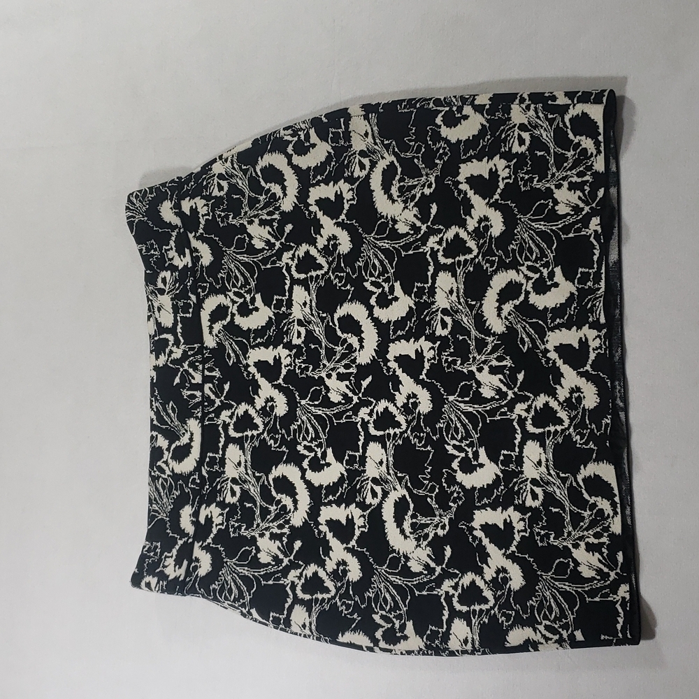 RAG & BONE Liberty Floral-print Skirt, Ivory & Black L New Without Tags